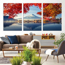 Mount Fuji Canvas Wall Art Japan Autumn Mountain Canvas