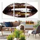 Close Up Lips Wall Art Canvas Print