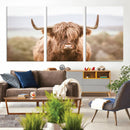 Scottish Serene Highland Cow Canvas Wall Art – Serene