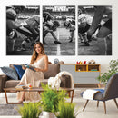 American Football Wall Art Canvas Print Framed Stadium Sport