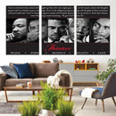 Thinker Quintet Canvas Wall Art – Martin, Obama, Malcolm X,