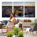 Dodger Stadium Sunset Game Triple Canvas Wall Art - Los