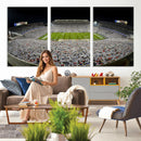 Beaver Stadium Night Game Triple Canvas Wall Art - Penn