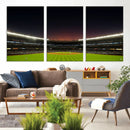 Yankee Stadium Night Game Triple Canvas, Yankee Stadium
