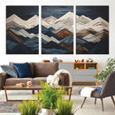 Mountain Wall Art – Modern Geometric Landscape Canvas Print,