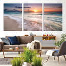 Sunset Beach Wall Art – Soothing Coastal Landscape, Ready to