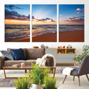 Golden Hour Beach Sunset Wall Art | Canvas Print | Ready to