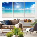 Blue Ocean Wall Art Canvas Print - Tranquil Ocean Paradise