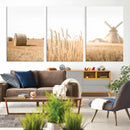 Vintage Farmhouse Triptych Wall Art – Giclée Canvas
