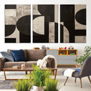 Abstract Brown Wabi Sabi Canvas Print Set – Minimalist