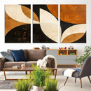 Geometric Abstract Wall Art Canvas Print, Mid Century Modern