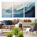 Ocean Wave Canvas Wall Art Print – Coastal Living Room Large