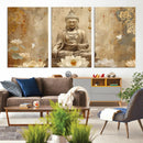 Buddha Wall Art Canvas Print, Buddha Meditation Room Decor,