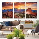 Rocky Mountains Sunset Wall Art Canvas Print – Ready to