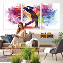 Colorful Golfer Swing Wall Art Canvas Print - Ready to Hang,