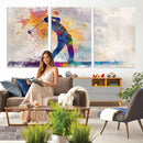 Watercolor Golf Swing Wall Art Canvas Print | Vibrant