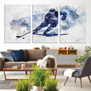 Hockey Player Wall Art Canvas Print - Sports-Inspired