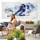 Hockey Player Wall Art Canvas Print - Sports-Inspired