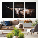 Texas Longhorn Wall Art Canvas Print | Western Ranch Decor |