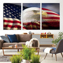 American Flag Eagle Symbol Wall Art, American Flag Eagle by MyGreatCanvas | Canvas Wall Art Prints | Photo Prints & Wall Decor