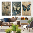 Butterfly Wall Art Trio | Vintage Butterfly Canvas Print | by MyGreatCanvas | Canvas Wall Art Prints | Photo Prints & Wall Decor