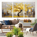 Golden Tree Canvas Print | Abstract Wall Art for Modern