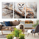 Barn Owl Wall Art | Watercolor Barn Owl Canvas Print | by MyGreatCanvas | Canvas Wall Art Prints | Photo Prints & Wall Decor