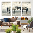 Chines Style Majestic Horses Wall Art | Ready to Hang and
