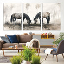 Chines Ink Style Vintage Horses Wall Art Canvas Print for by MyGreatCanvas | Canvas Wall Art Prints | Photo Prints & Wall Decor