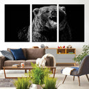 Bear Canvas Print | Wildlife Wall Art for Cabin Decor |
