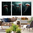 Abstract Jellyfish Wall Art Canvas Print