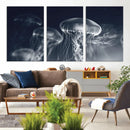 Jellyfish Wall Art Canvas Print, Modern Abstract Jellyfish