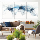 Flight Route Map Wall Art Canvas Print, Abstract Air Traffic