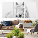 Majestic White Horse Wall Art | Ready to Hang and Framed |