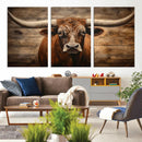 Longhorn Bull Wall Art | Canvas Print | Ready to Hang | by MyGreatCanvas | Canvas Wall Art Prints | Photo Prints & Wall Decor