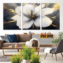 White Flower Wall Art Canvas Print | Ready to Hang |