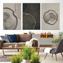 Minimalist Tree Rings Wall Art | Modern Abstract Canvas