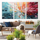 Radiant Bloom Abstract Floral Wall Art Canvas Print -