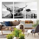 Scottish Highland Cow Wall Art | Rustic Farmhouse Décor |