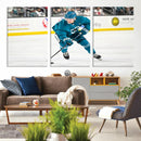 San Jose Sharks Ice Hockey Player Wall Art Canvas Print