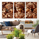 Indian Woman Statue Wall Art Canvas Print