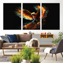 Fiery Phoenix Canvas Print | Ready to Hang Wall Art | Bold