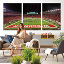 Wisconsin Badgers Football Team Print Canvas- Madison Camp