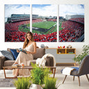 Cincinnati Bearcats Football Team Print - Nippert Stadium Wall Art Canvas Print