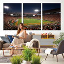 Clemson University Tigers Art Print, Football Team Print -