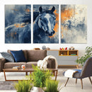 Abstract Blue Horse Wall Art Print Canvas | Horse Wall Art by MyGreatCanvas | Canvas Wall Art Prints | Photo Prints & Wall Decor