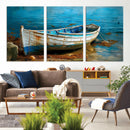 Vintage Boat on Tranquil Waters | Coastal Wall Art for