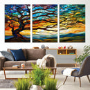 Mosaic Tree Wall Art | Ready to Hang Stained Glass Style