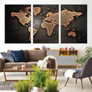 World Map Canvas Print – Framed Travel Map Wall Art for