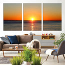 Golden Horizon Sunset Over Ocean Wall Art Canvas Print – by MyGreatCanvas | Canvas Wall Art Prints | Photo Prints & Wall Decor